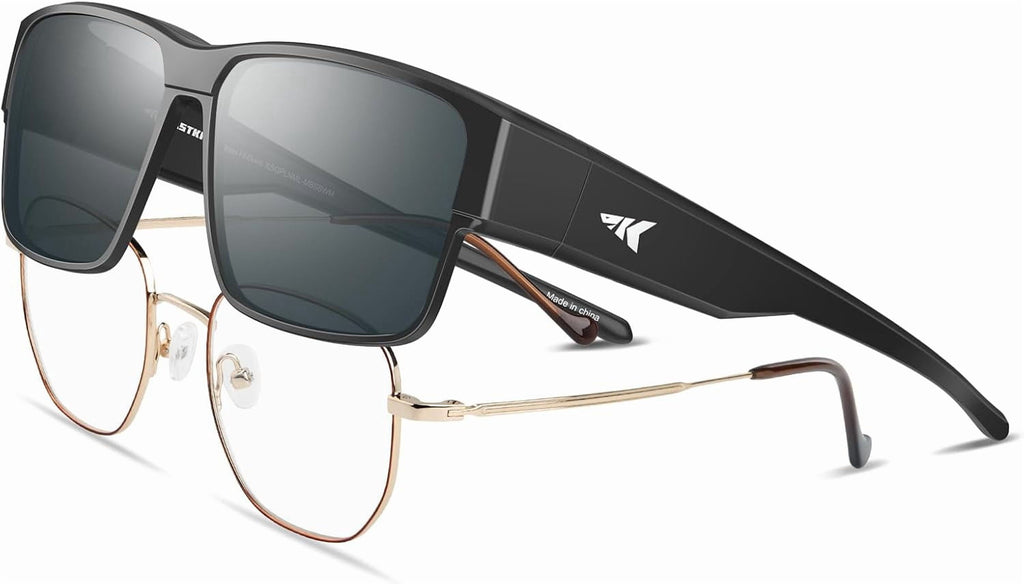 KastKing Molino Fit-Over Polarized Sunglasses,UV400 Protection Ultralight Wraparound Fishing Sports Sunglasses