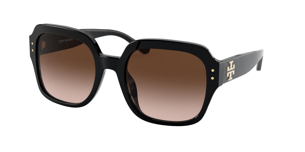 Tory Burch TY 7143U Plastic Womens Square Sunglasses Black 56mm Adult
