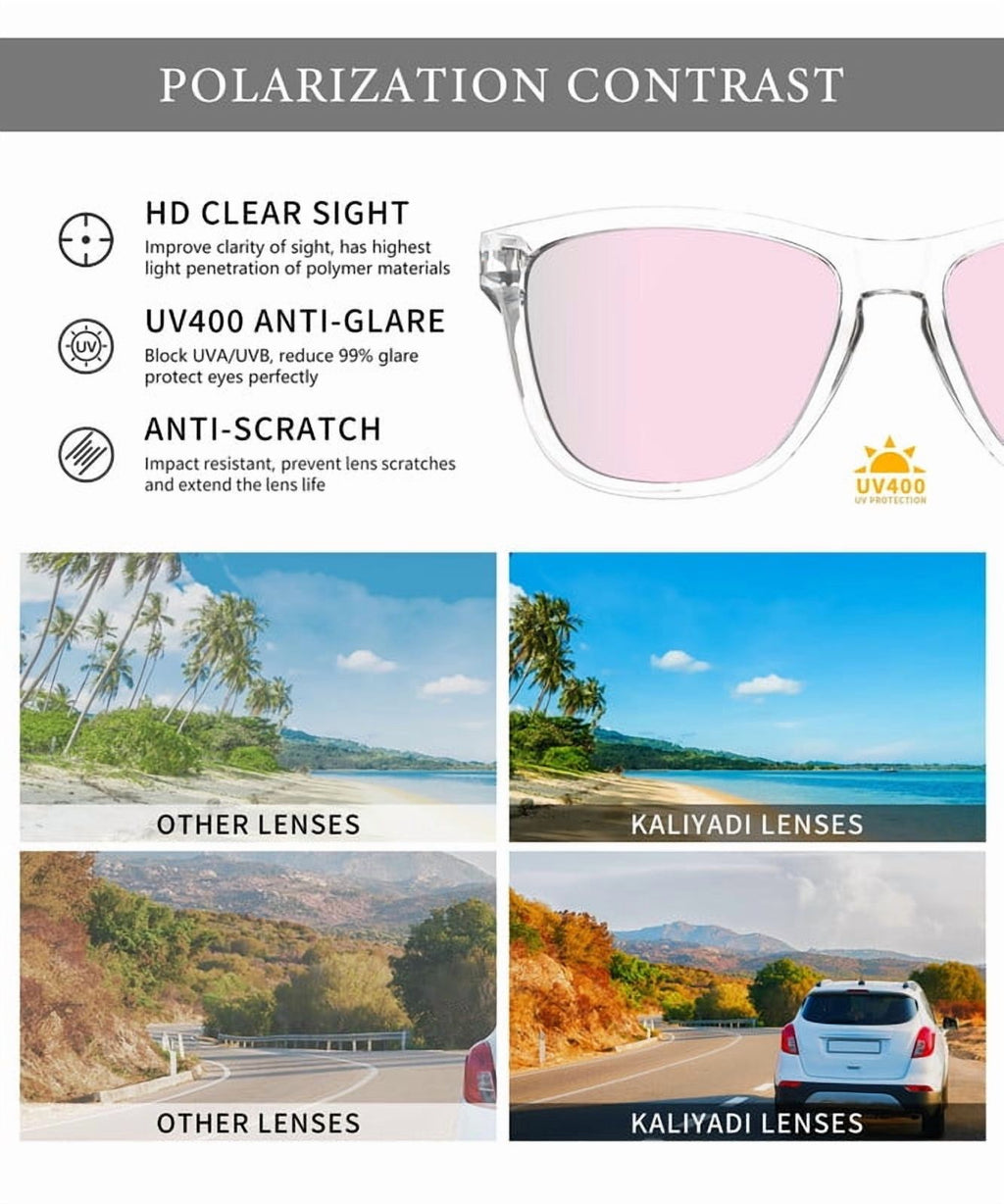 KALIYADI Womens Sunglasses Polarized Sunglasses Women Trendy Retro Sun Glasses with UV Protection