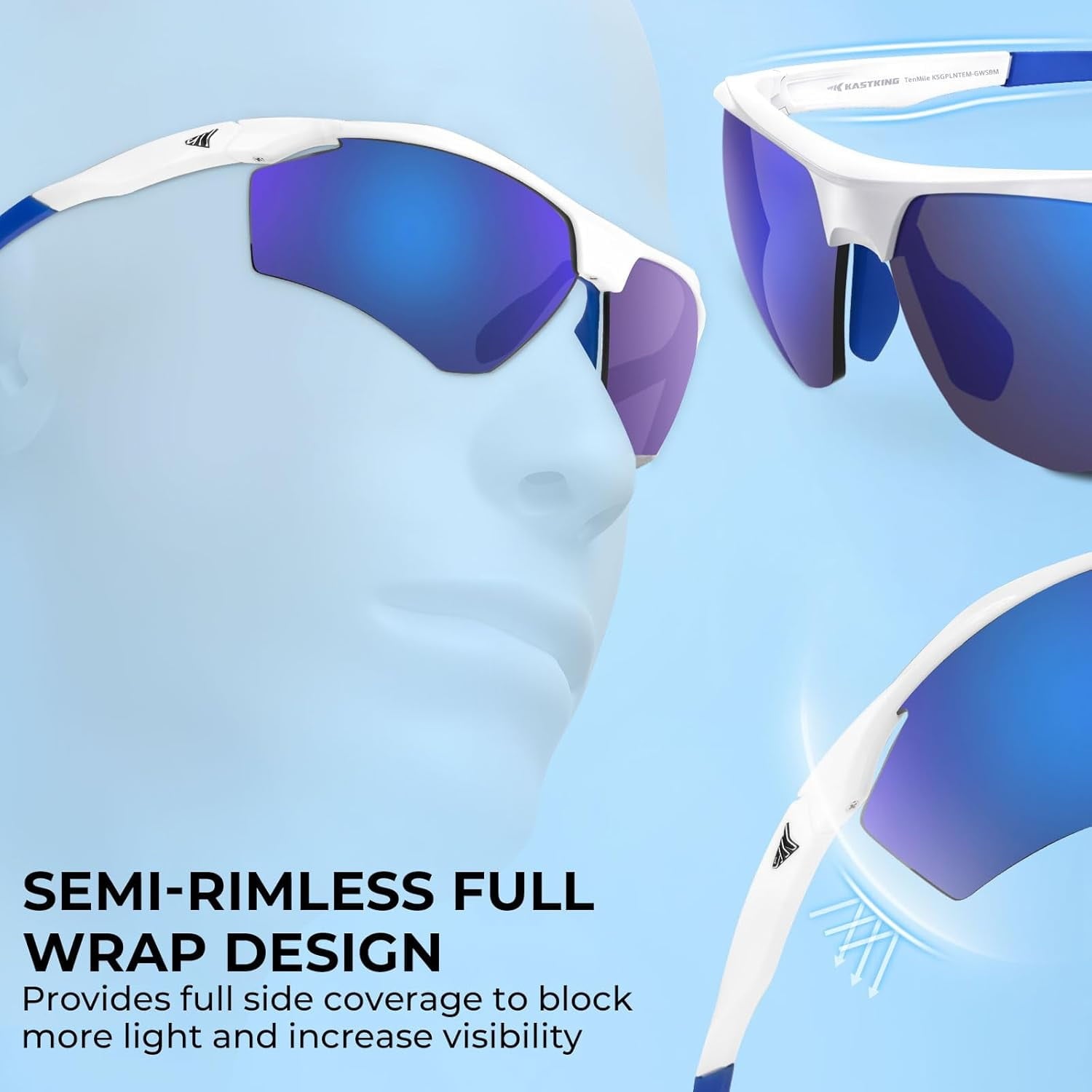 KastKing Tenmile Polarized Sunglasses for Men & Women, UV Protection,Sport Sunglasses Cycling Fishing Outdoor