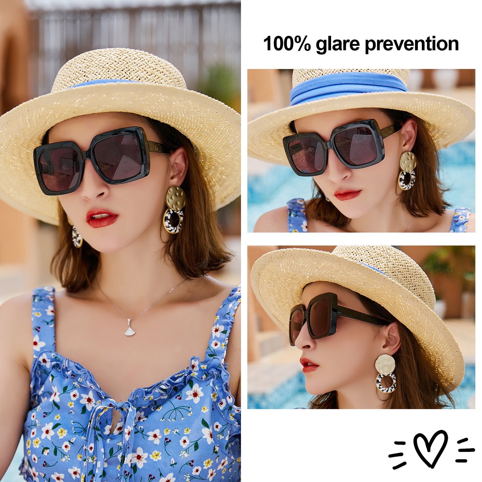 OCCI CHIARI Womens Sunglasses Reading Glasses 1.5 Sunglass Readers 1.0 1.25 to 3.5 (4 Colors Available) Blue Light Blocking, UV Protection Outdoor with Acrylic Lens