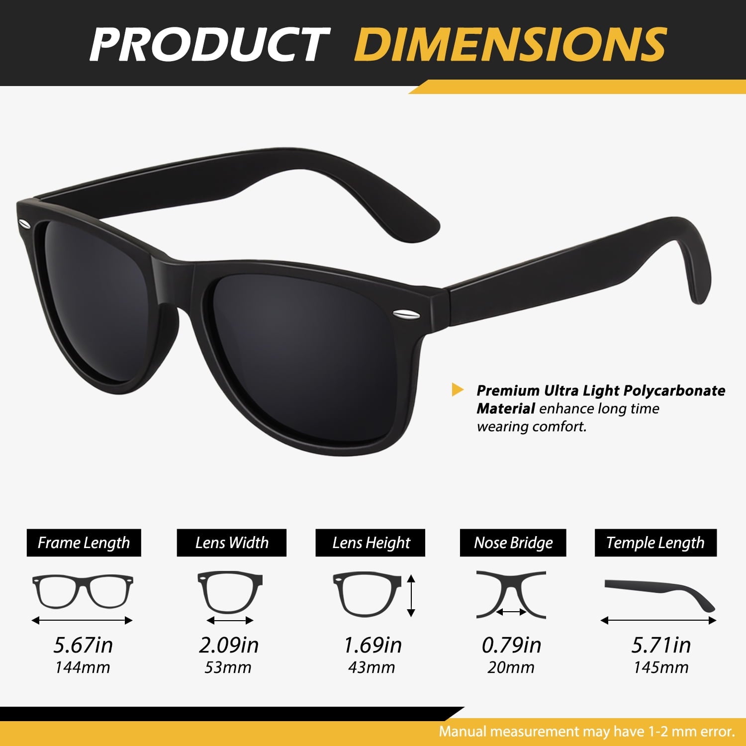 LINVO Classic Retro Polarized Sunglasses for Men Women Fishing Driving Hiking-3 Pack
