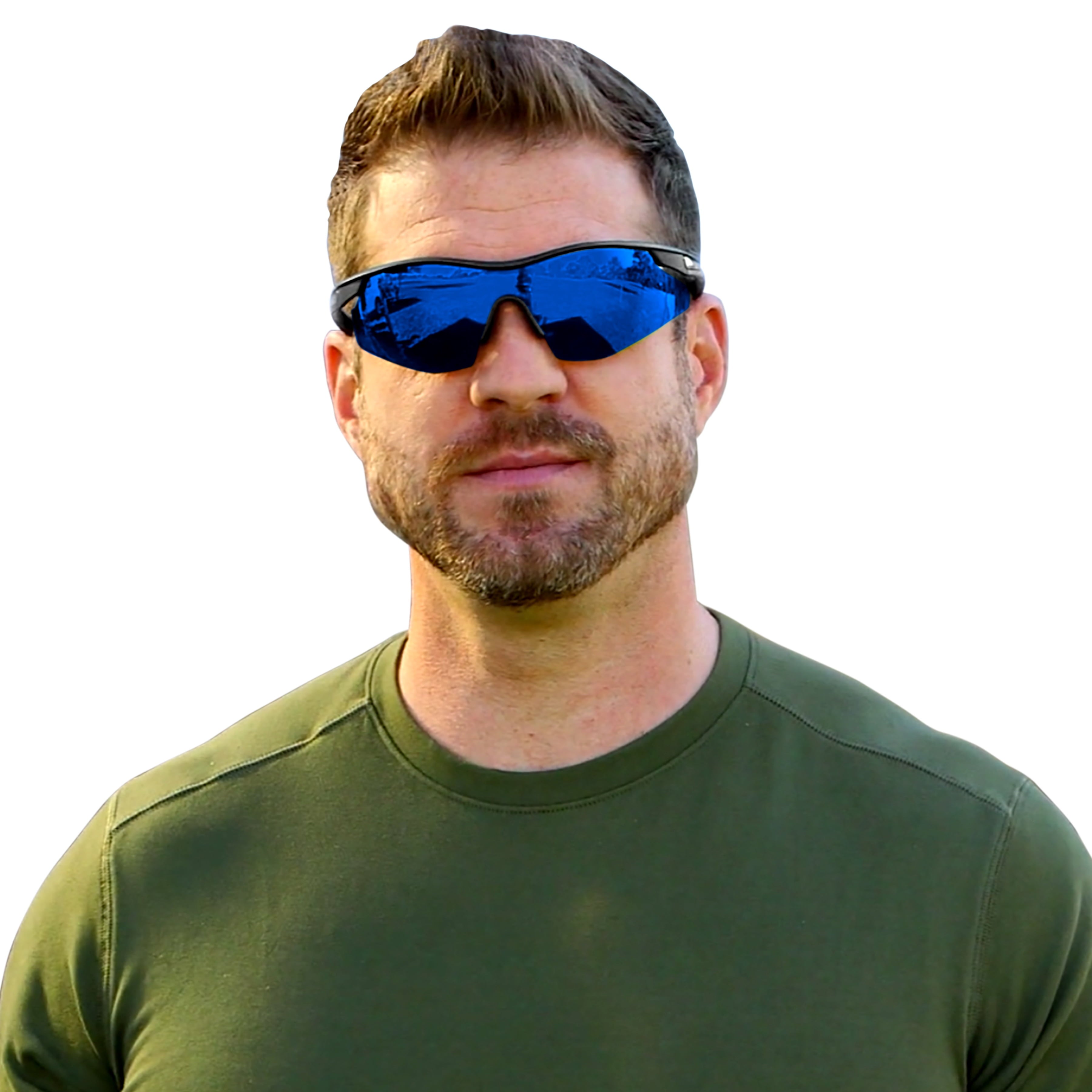 Bell + Howell Tac Glasses Military Style Sunglasses that Reduce Glare, with Blue Lens, As Seen on TV