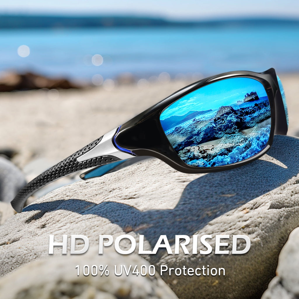 Sunier Polarized Sports Sunglasses for Men Women, Fishing Driving Outdoor Shades