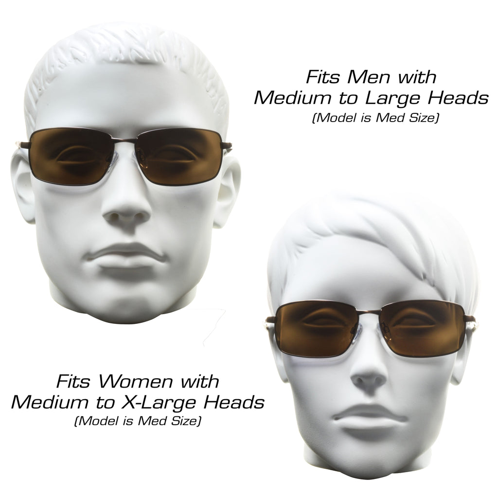 proSPORT Polarized Bifocal Sunglass Reader Aviator Anti-Glare Brown Men Women