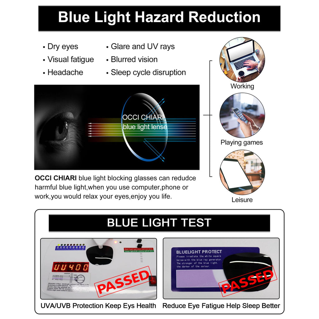 OCCI CHIARI Womens Sunglasses Reading Glasses 1.5 Sunglass Readers 1.0 1.25 to 3.5 (4 Colors Available) Blue Light Blocking, UV Protection Outdoor with Acrylic Lens