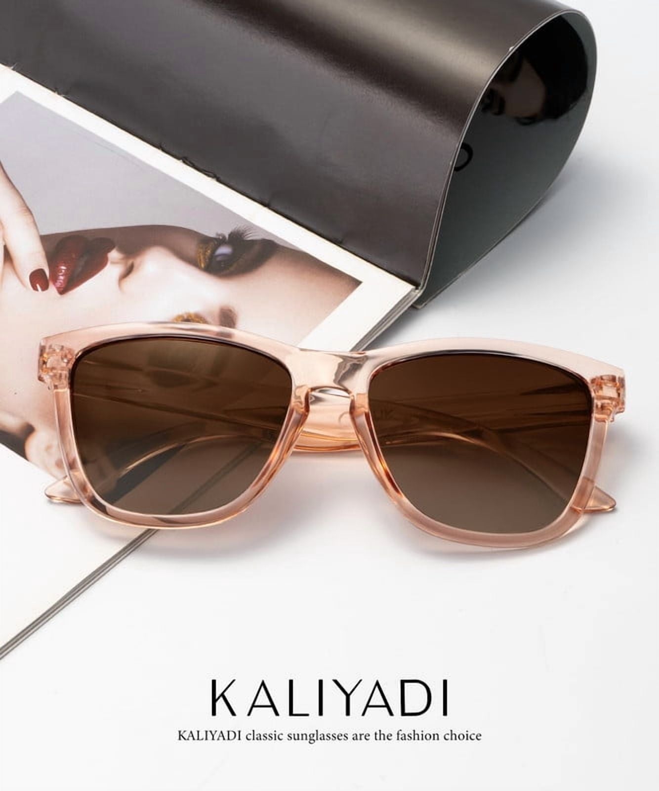 KALIYADI Womens Sunglasses Polarized Sunglasses Women Trendy Retro Sun Glasses with UV Protection