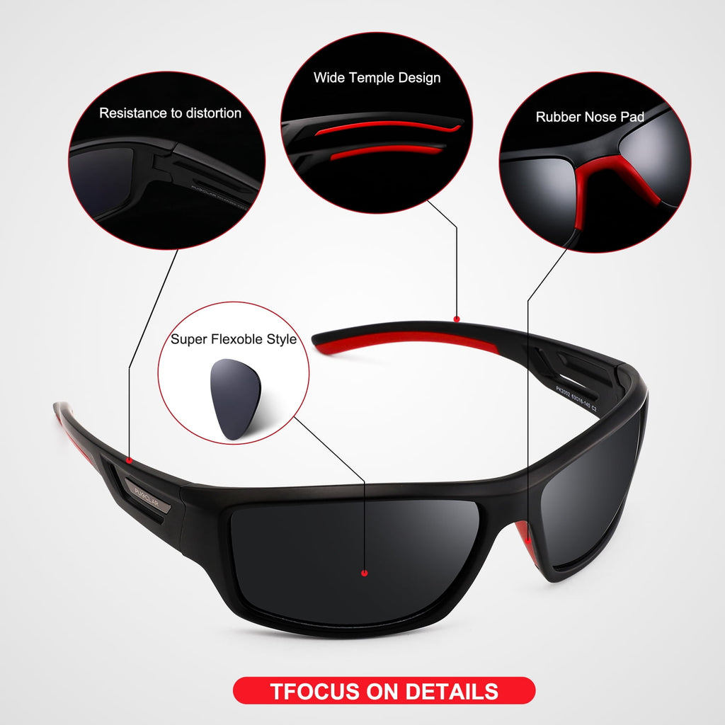 PUKCLAR Polarized Sports Sunglasses for Men And Women