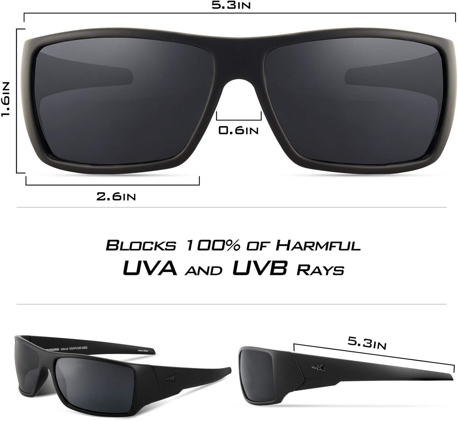 KastKing Polarized Sport Sunglasses for Men and Women, Ideal for Driving Fishing Cycling and Running, UV Protection-Iditarod