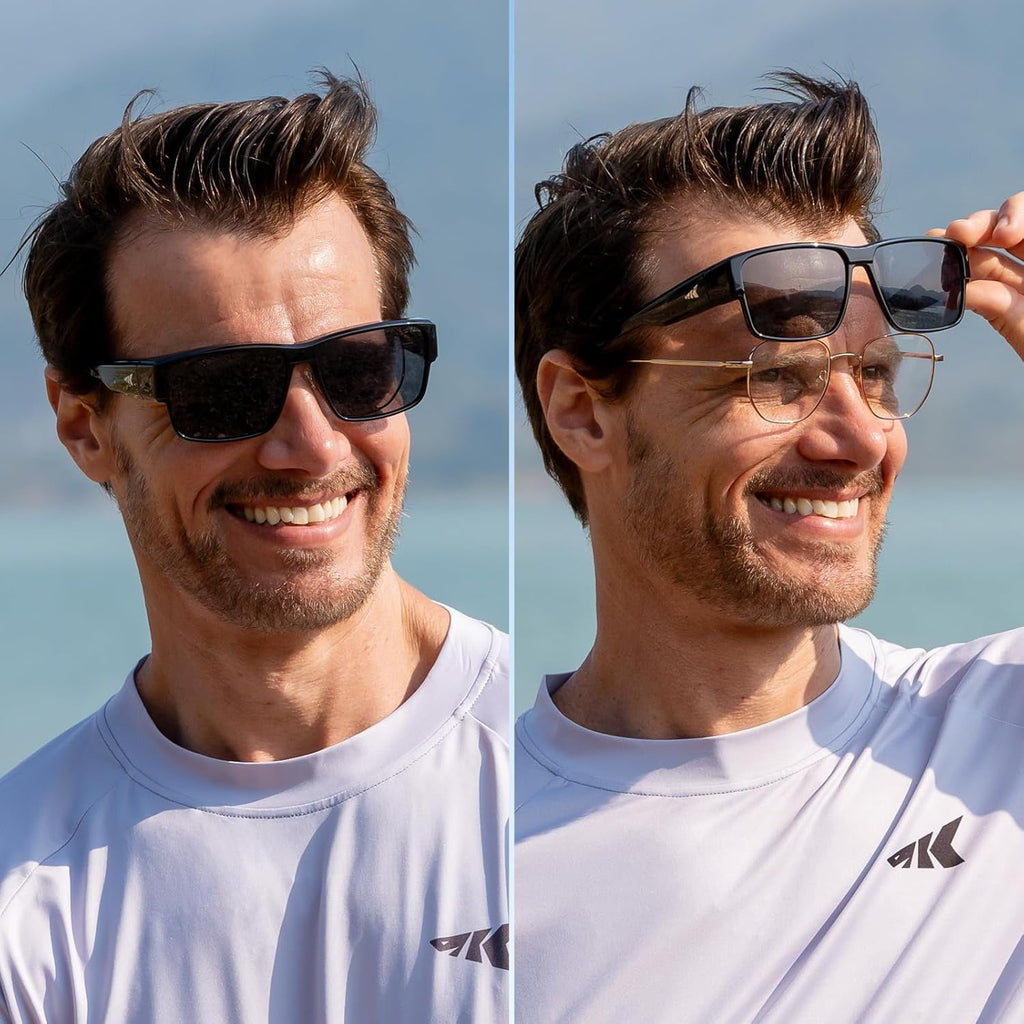 KastKing Molino Fit-Over Polarized Sunglasses,UV400 Protection Ultralight Wraparound Fishing Sports Sunglasses