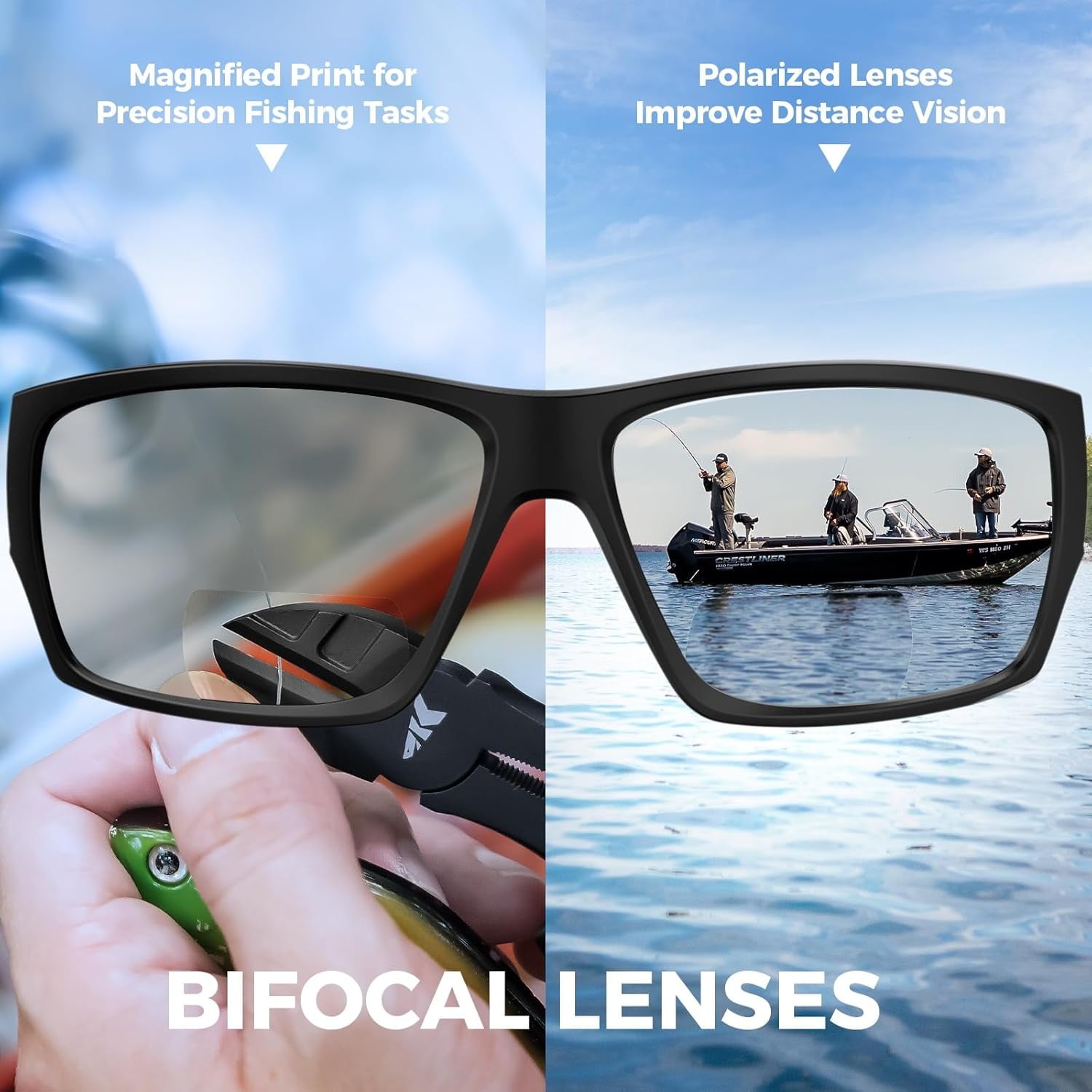 KastKing Estero Polarized Bifocal Sunglasses, Sport Readers