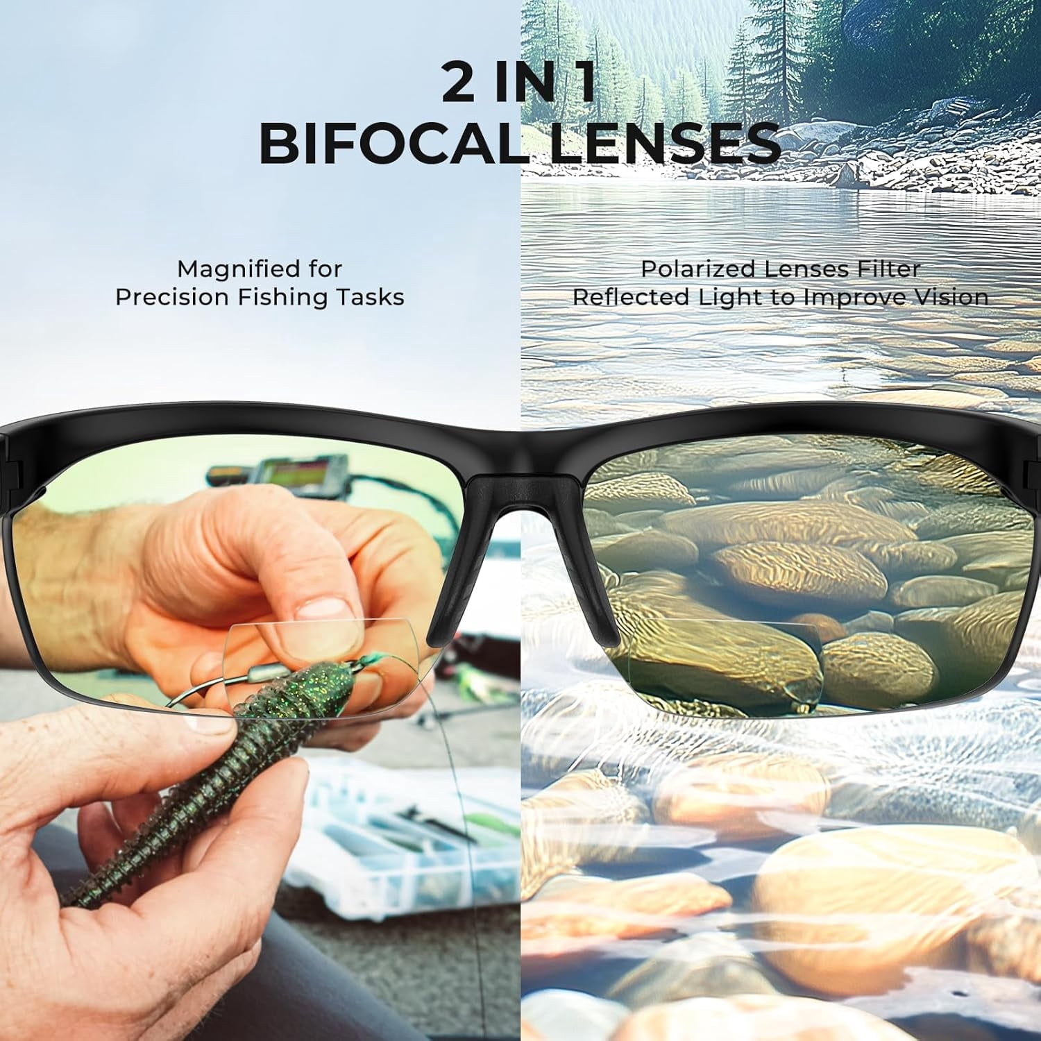 KastKing Tugaloo Bifocal Polarized Sunglasses, UV Protection