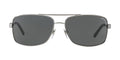 Burberry Men's BE3074-100387-63 Silver Rectangle Sunglasses