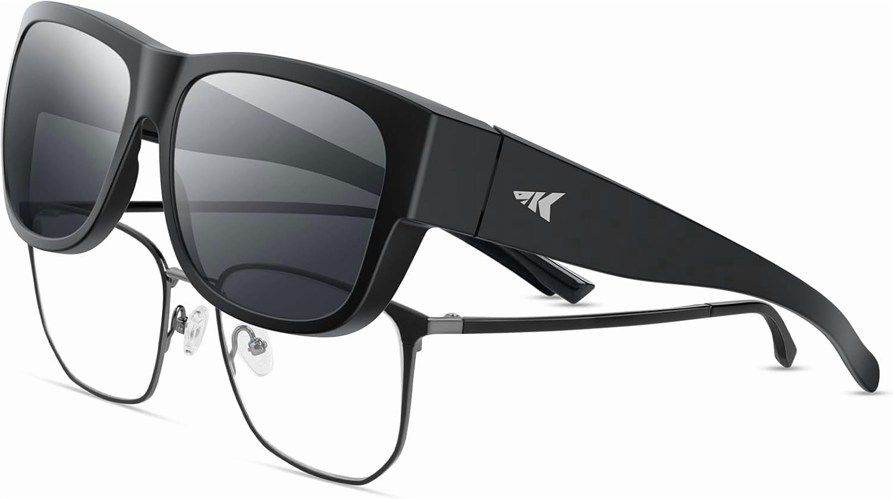 KastKing Chariton Fit-Over Polarized Wrap Around Over Sunglasses for Men and Women, Ideal for Driving Fishing Cycling Running - Polarized Sunglasses