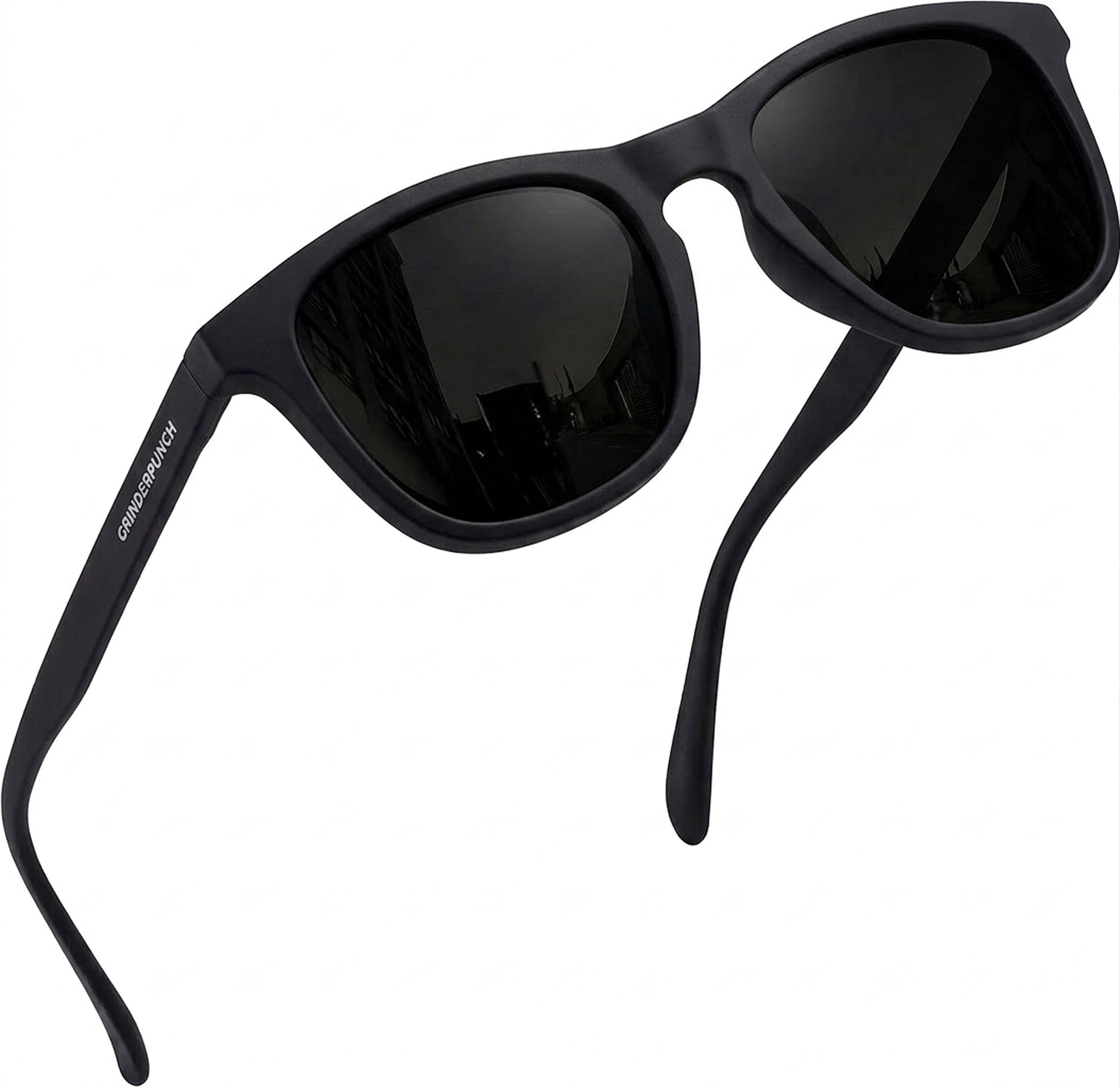 Grinderpunch Womens Polarized Sunglasses UV400 Protection Classic Retro Driving Sun Glasses Trendy Fashion Shades (Black and Red) - Polarized Sunglasses