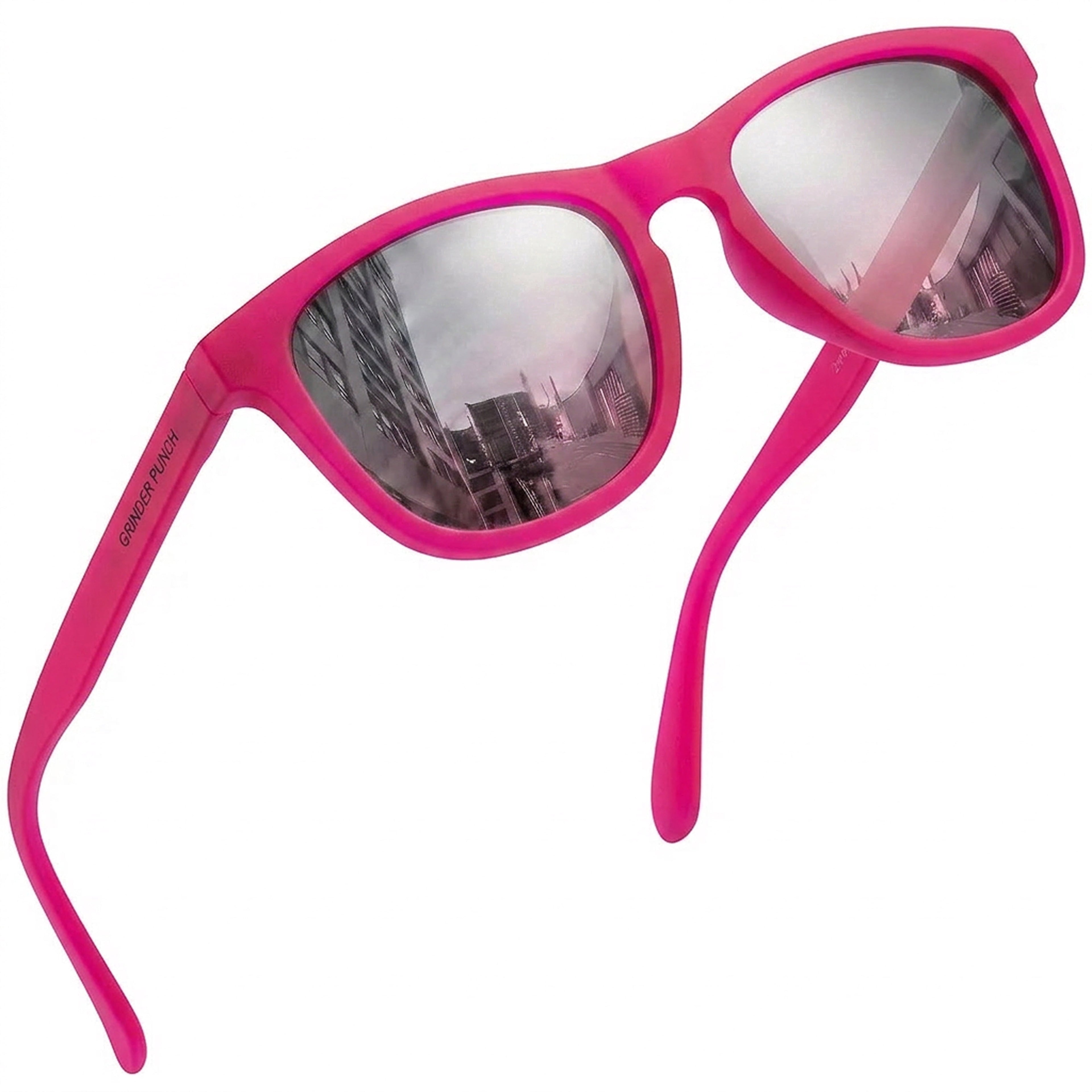 Grinderpunch Womens Polarized Sunglasses UV400 Protection Classic Retro Driving Sun Glasses Trendy Fashion Shades (Black and Red) - Polarized Sunglasses