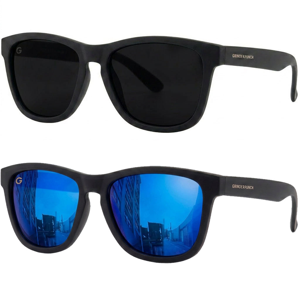 Grinderpunch Womens Polarized Sunglasses UV400 Protection Classic Retro Driving Sun Glasses Trendy Fashion Shades (Black and Red) - Polarized Sunglasses