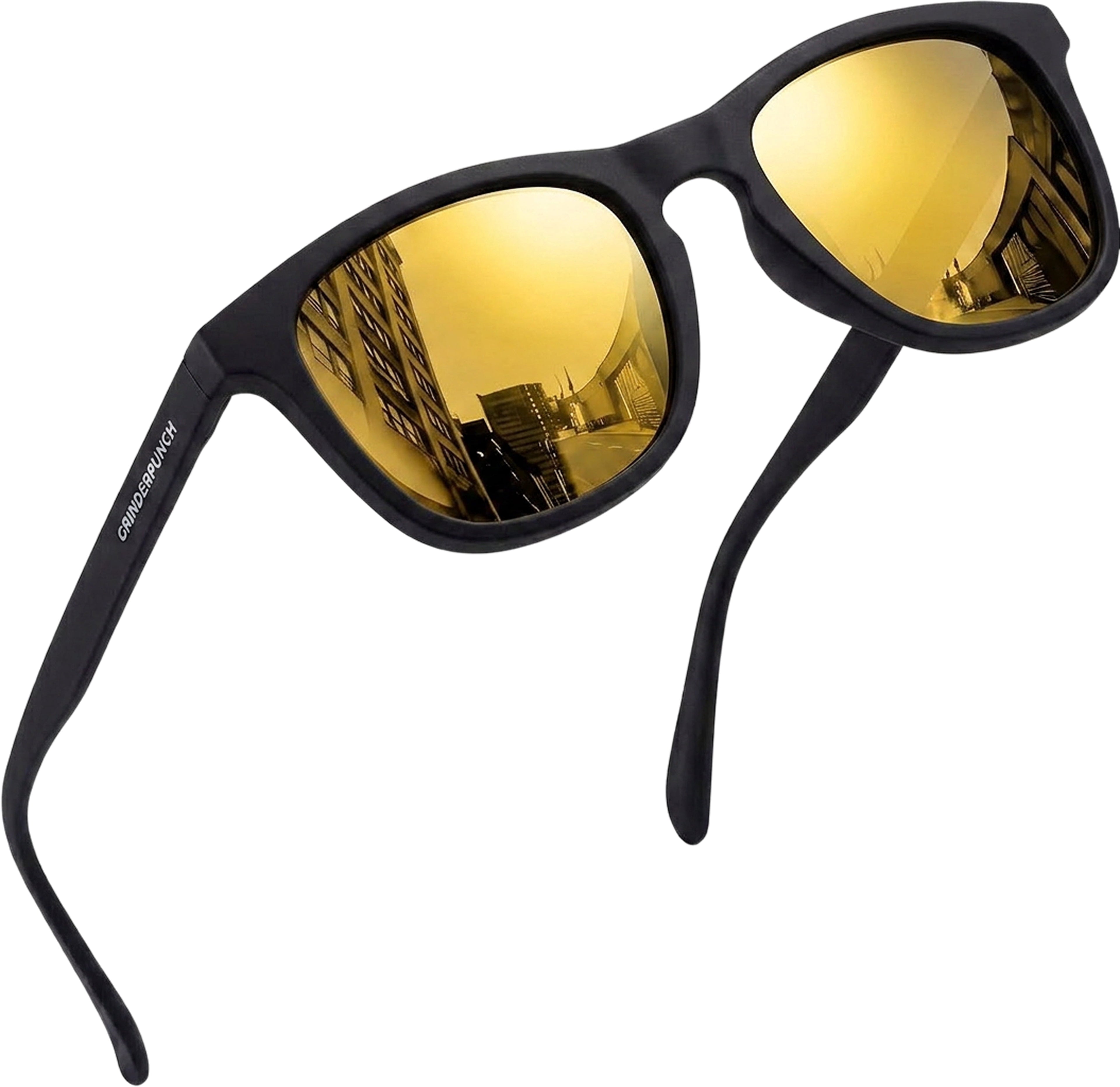 Grinderpunch Womens Polarized Sunglasses UV400 Protection Classic Retro Driving Sun Glasses Trendy Fashion Shades (Black and Red) - Polarized Sunglasses