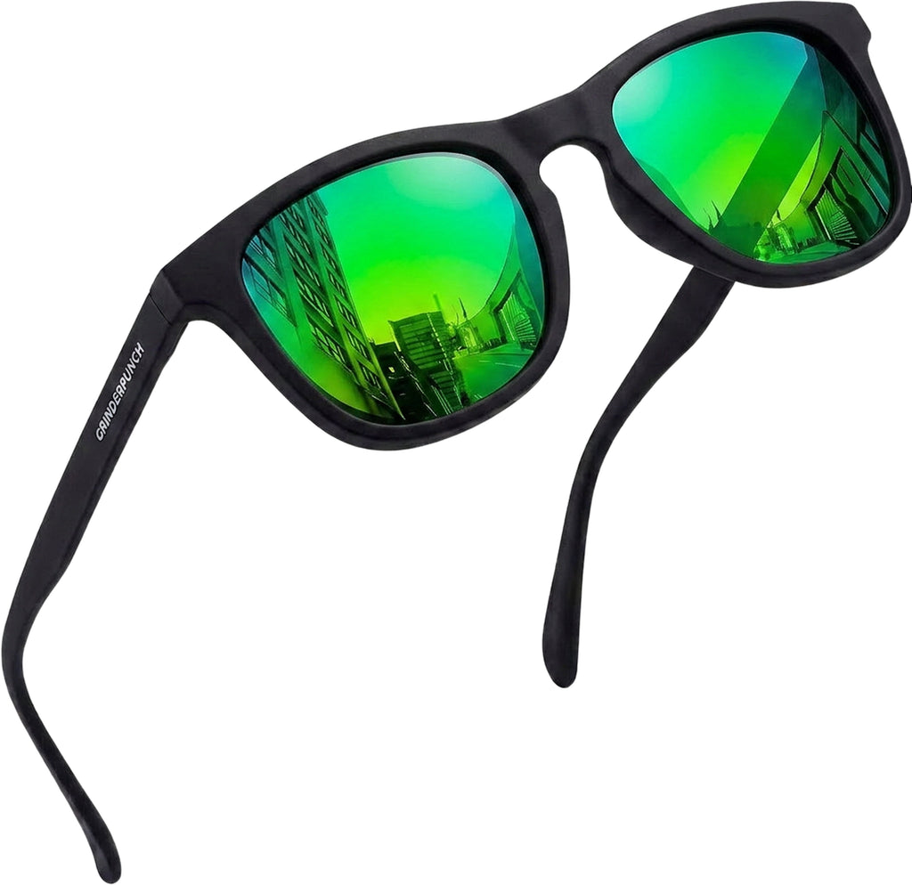 Grinderpunch Womens Polarized Sunglasses UV400 Protection Classic Retro Driving Sun Glasses Trendy Fashion Shades (Black and Red) - Polarized Sunglasses