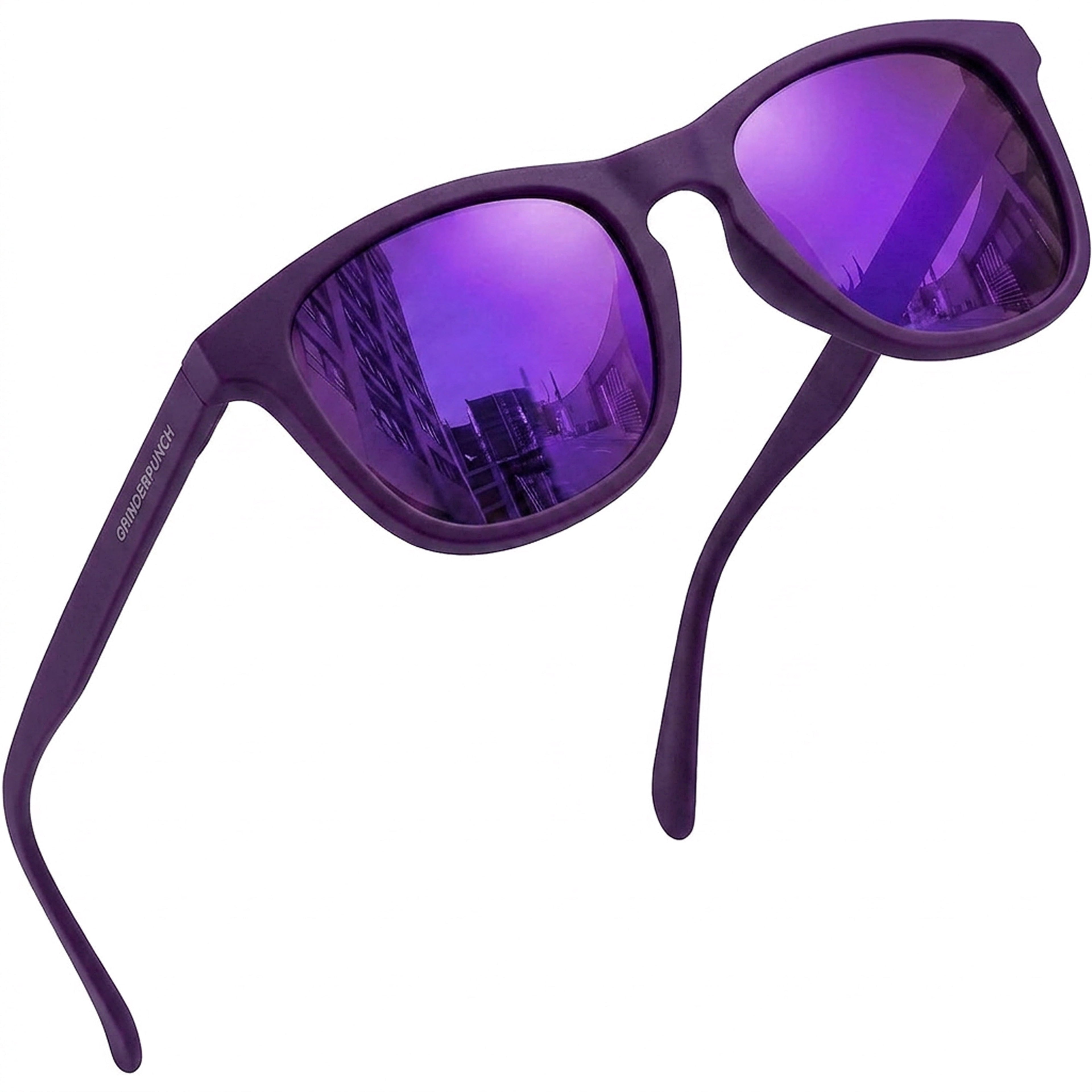 Grinderpunch Womens Polarized Sunglasses UV400 Protection Classic Retro Driving Sun Glasses Trendy Fashion Shades (Black and Red) - Polarized Sunglasses