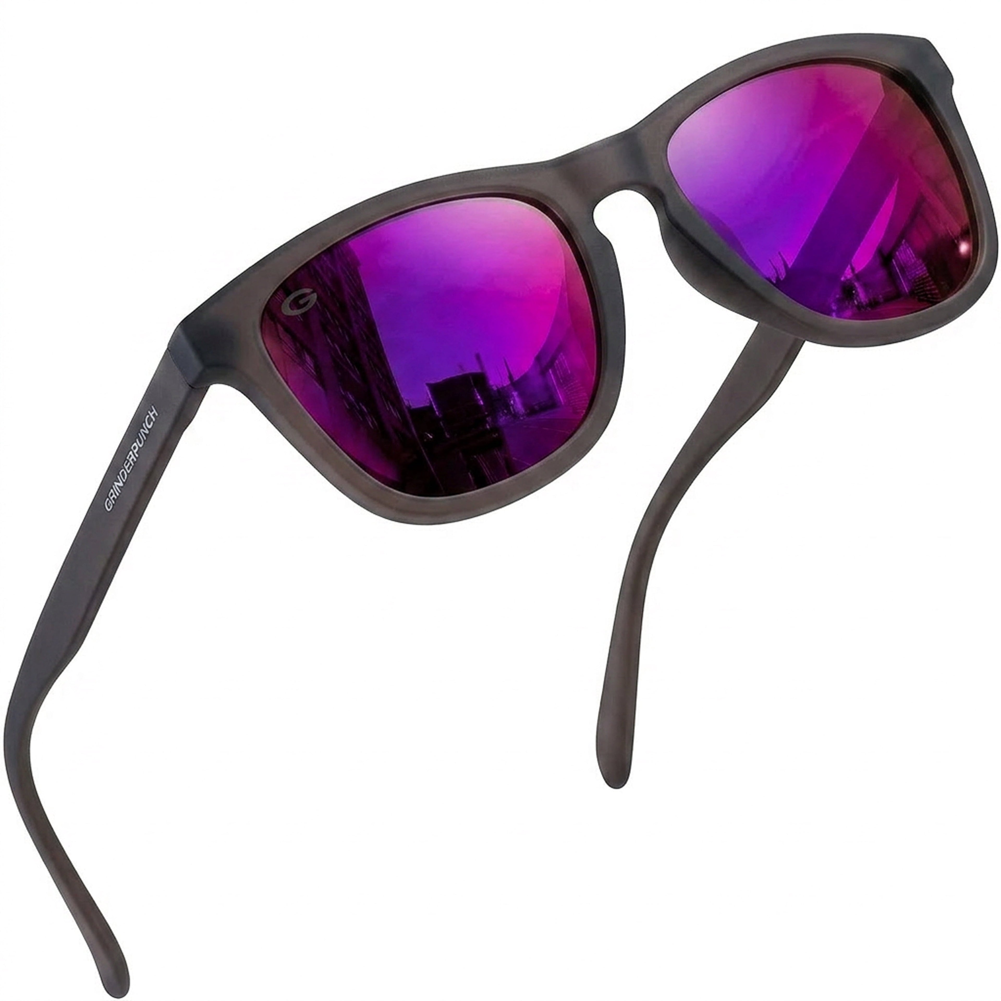 Grinderpunch Womens Polarized Sunglasses UV400 Protection Classic Retro Driving Sun Glasses Trendy Fashion Shades (Black and Red) - Polarized Sunglasses