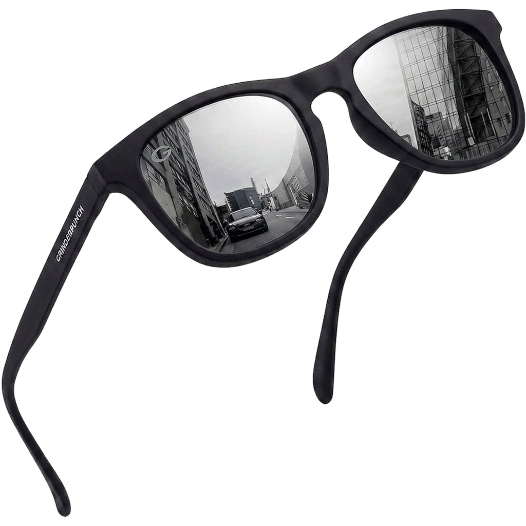 Grinderpunch Womens Polarized Sunglasses UV400 Protection Classic Retro Driving Sun Glasses Trendy Fashion Shades (Black and Red) - Polarized Sunglasses