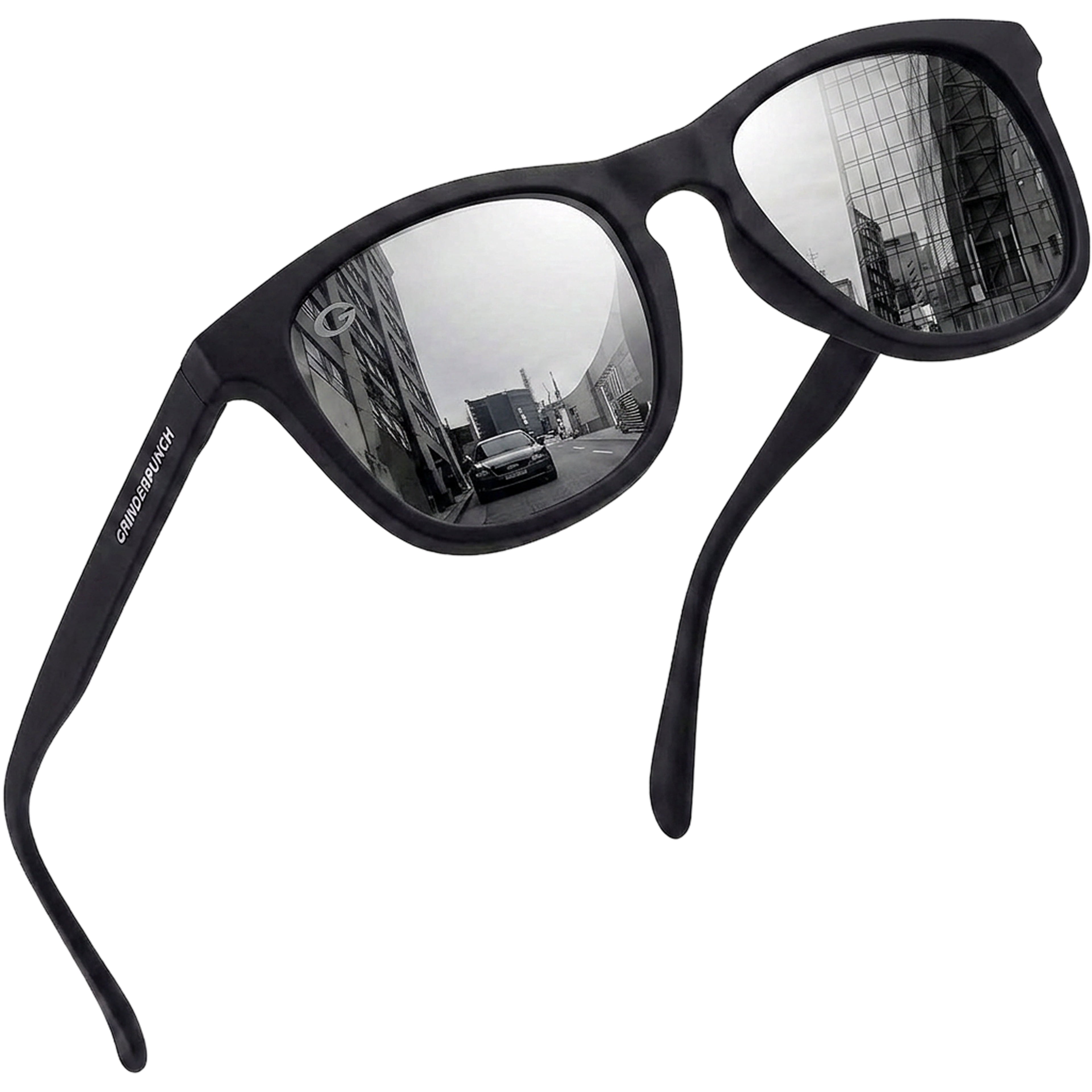 Grinderpunch Womens Polarized Sunglasses UV400 Protection Classic Retro Driving Sun Glasses Trendy Fashion Shades (Black and Red) - Polarized Sunglasses