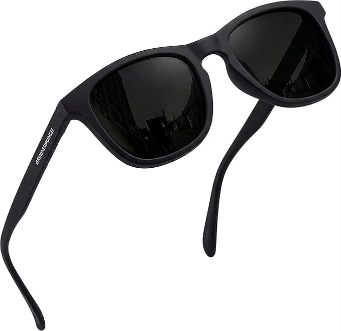 Grinderpunch Womens Polarized Sunglasses UV400 Protection Classic Retro Driving Sun Glasses Trendy Fashion Shades (Black and Red) - Polarized Sunglasses