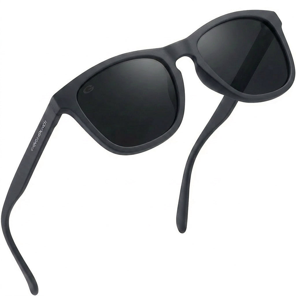 Grinderpunch Womens Polarized Sunglasses UV400 Protection Classic Retro Driving Sun Glasses Trendy Fashion Shades (Black and Red) - Polarized Sunglasses