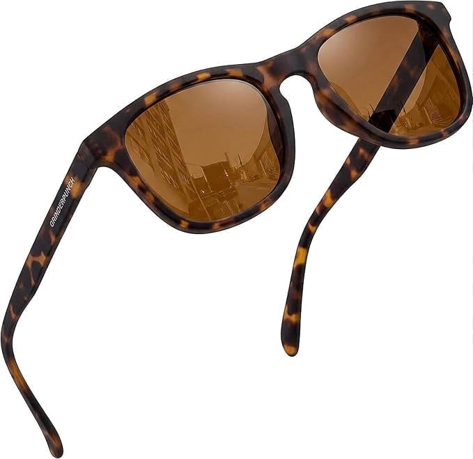 Grinderpunch Womens Polarized Sunglasses UV400 Protection Classic Retro Driving Sun Glasses Trendy Fashion Shades (Black and Red) - Polarized Sunglasses