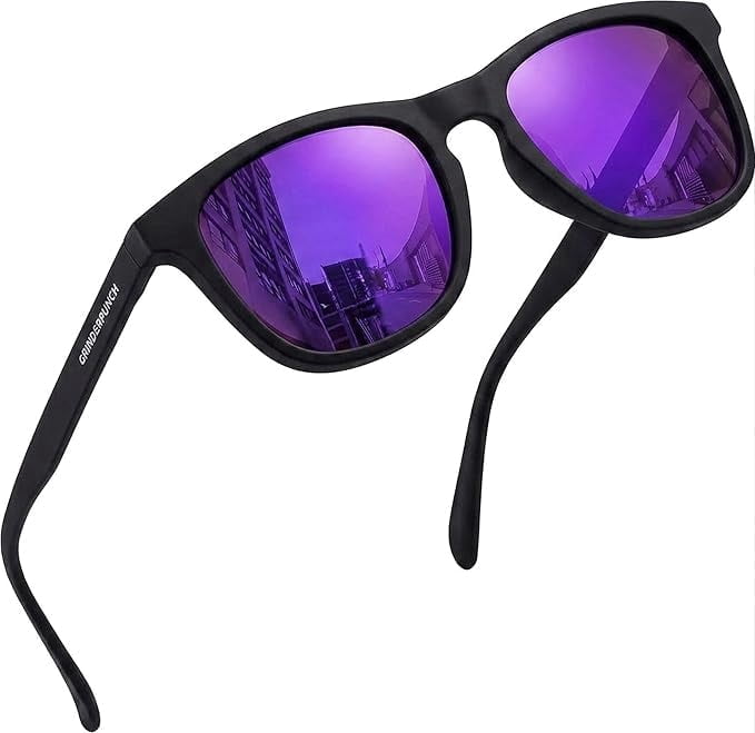 Grinderpunch Womens Polarized Sunglasses UV400 Protection Classic Retro Driving Sun Glasses Trendy Fashion Shades (Black and Red) - Polarized Sunglasses