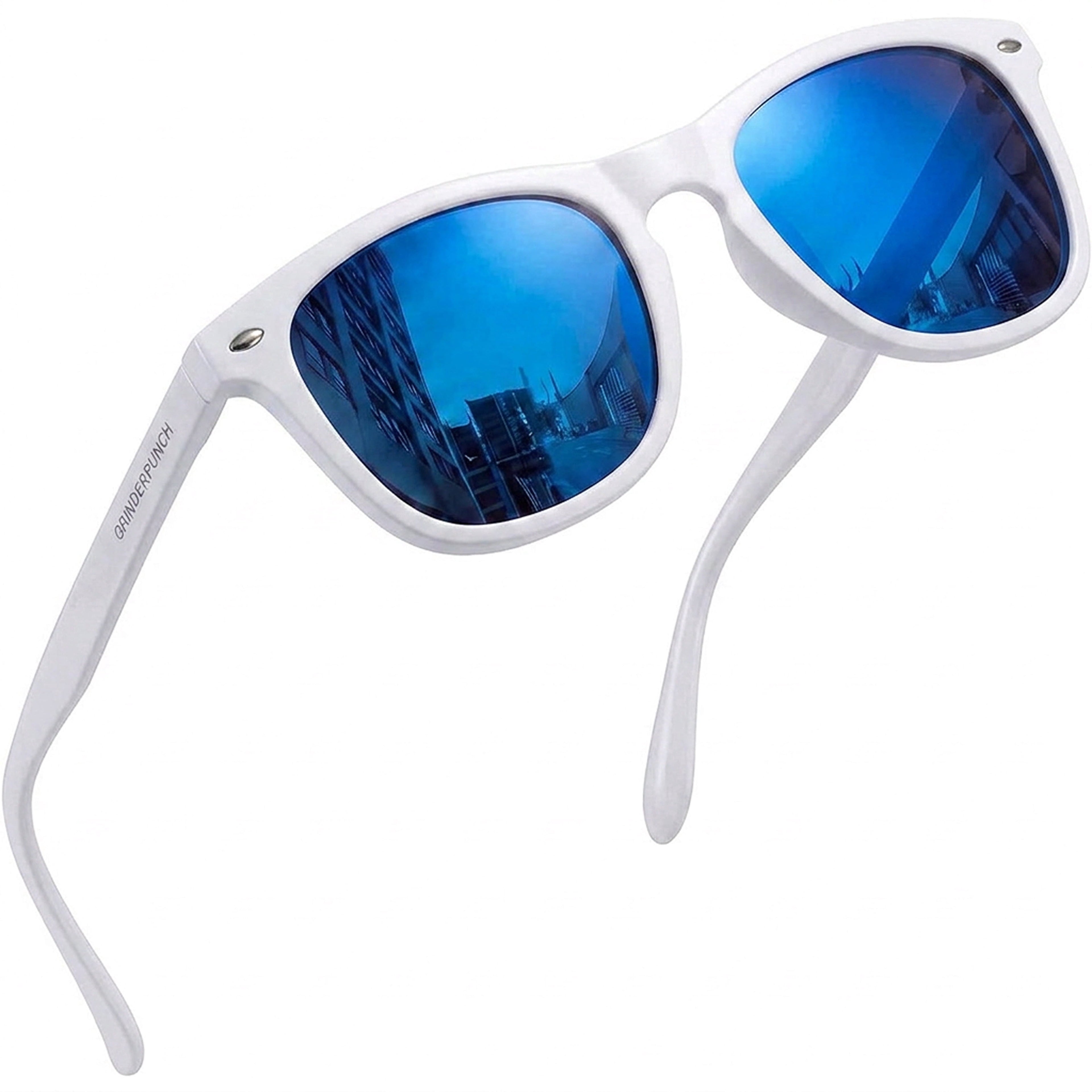 Grinderpunch Womens Polarized Sunglasses UV400 Protection Classic Retro Driving Sun Glasses Trendy Fashion Shades (Black and Red) - Polarized Sunglasses