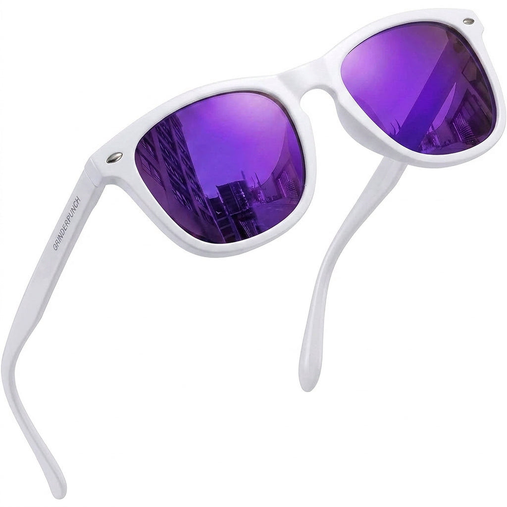 Grinderpunch Womens Polarized Sunglasses UV400 Protection Classic Retro Driving Sun Glasses Trendy Fashion Shades (Black and Red) - Polarized Sunglasses