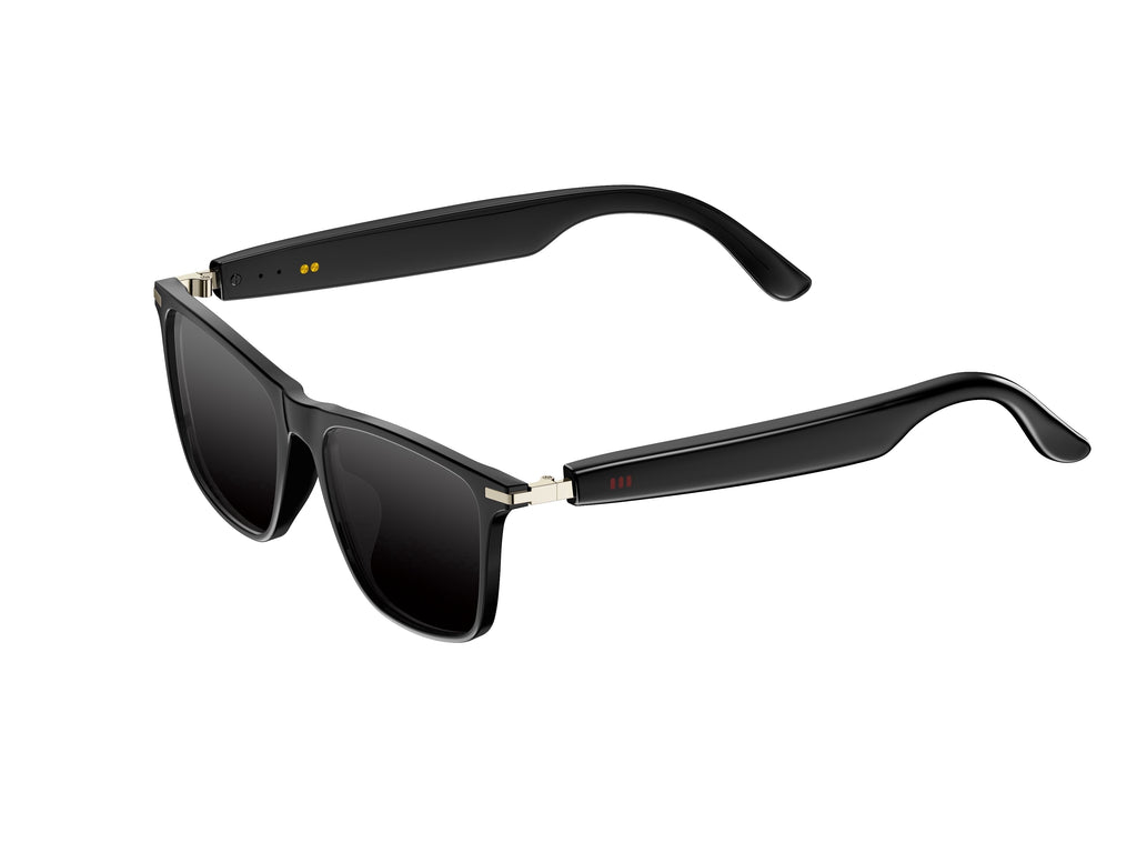 Hivisuals AI Smart Glasses with Open-Ear Audio, Bluetooth 5.4, 6H Playback, Hands-Free Calls, Translation Assistant – UV400 Sunglasses for Travel & Daily Wear - UV Protection Sunglasses