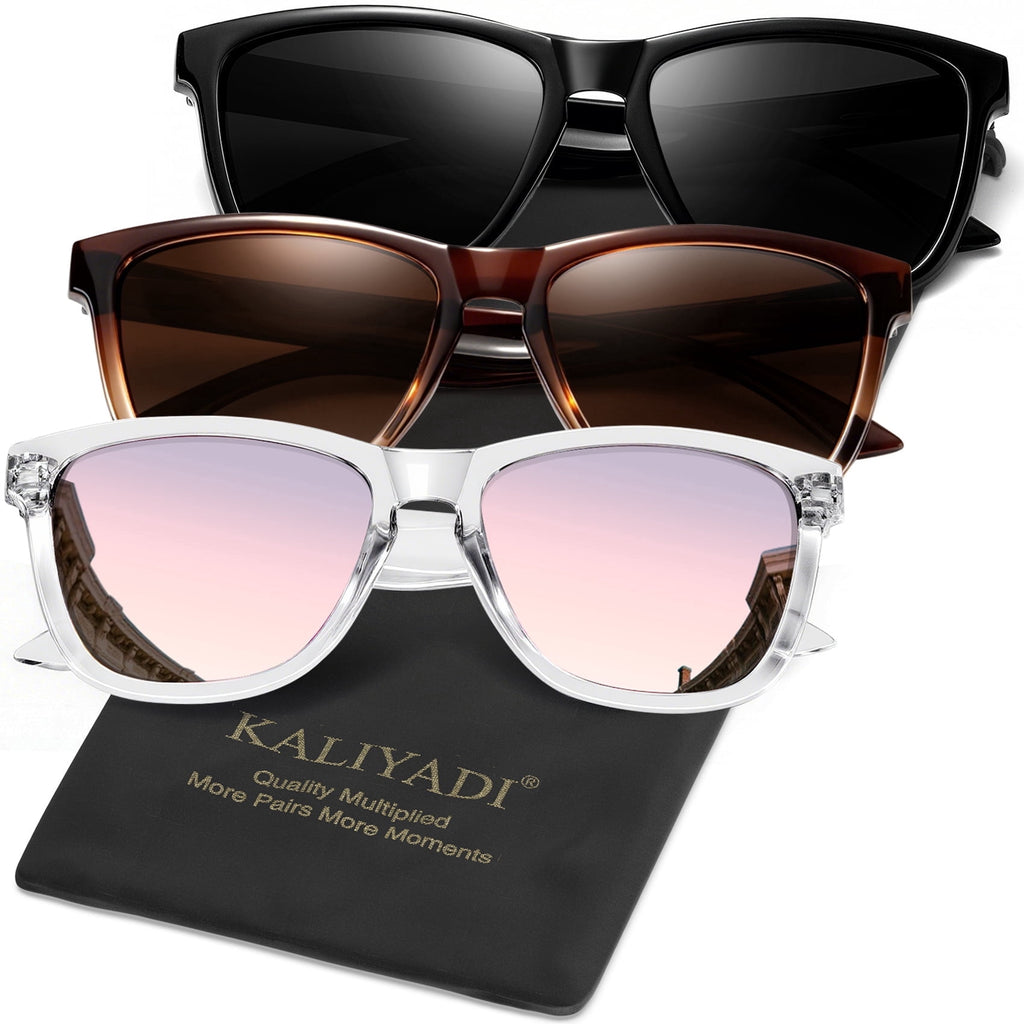 KALIYADI Womens Sunglasses Polarized Sunglasses Women Trendy Retro Sun Glasses with UV Protection - Polarized Sunglasses