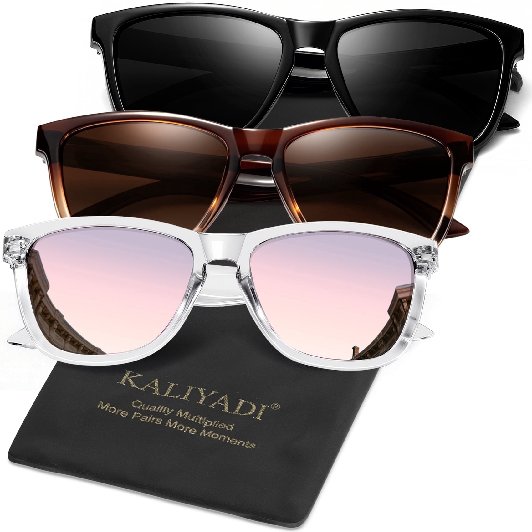 KALIYADI Womens Sunglasses Polarized Sunglasses Women Trendy Retro Sun Glasses with UV Protection - Polarized Sunglasses