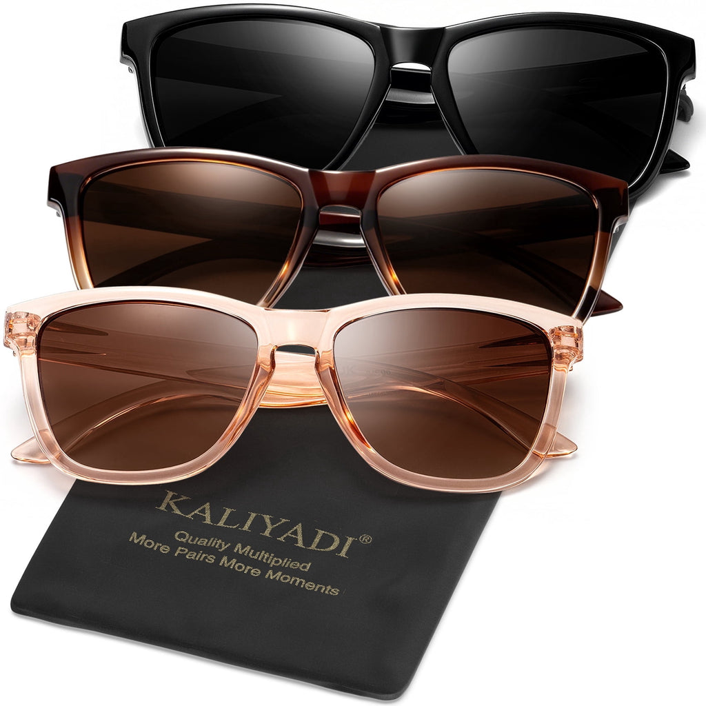 KALIYADI Womens Sunglasses Polarized Sunglasses Women Trendy Retro Sun Glasses with UV Protection - Polarized Sunglasses