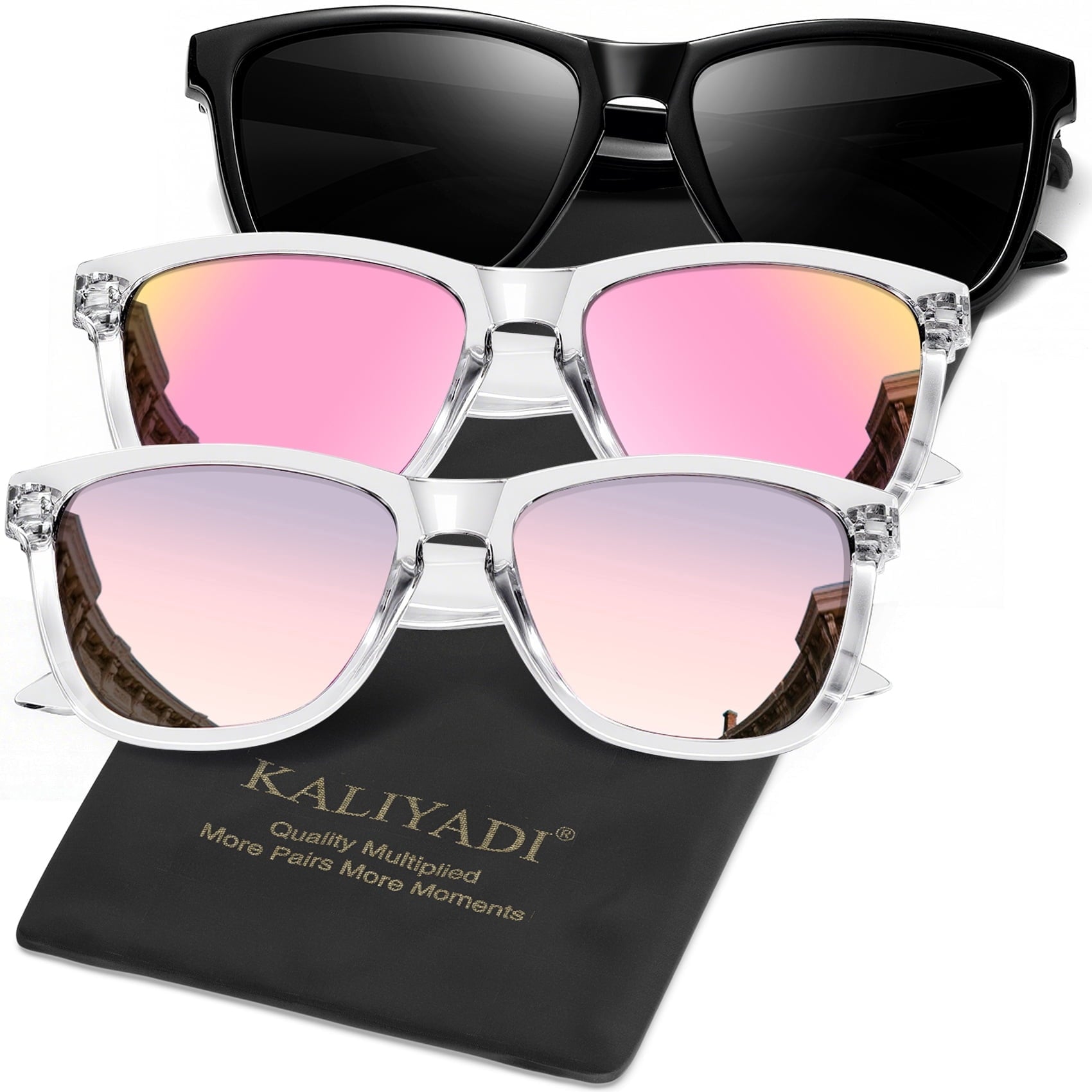 KALIYADI Womens Sunglasses Polarized Sunglasses Women Trendy Retro Sun Glasses with UV Protection - Polarized Sunglasses
