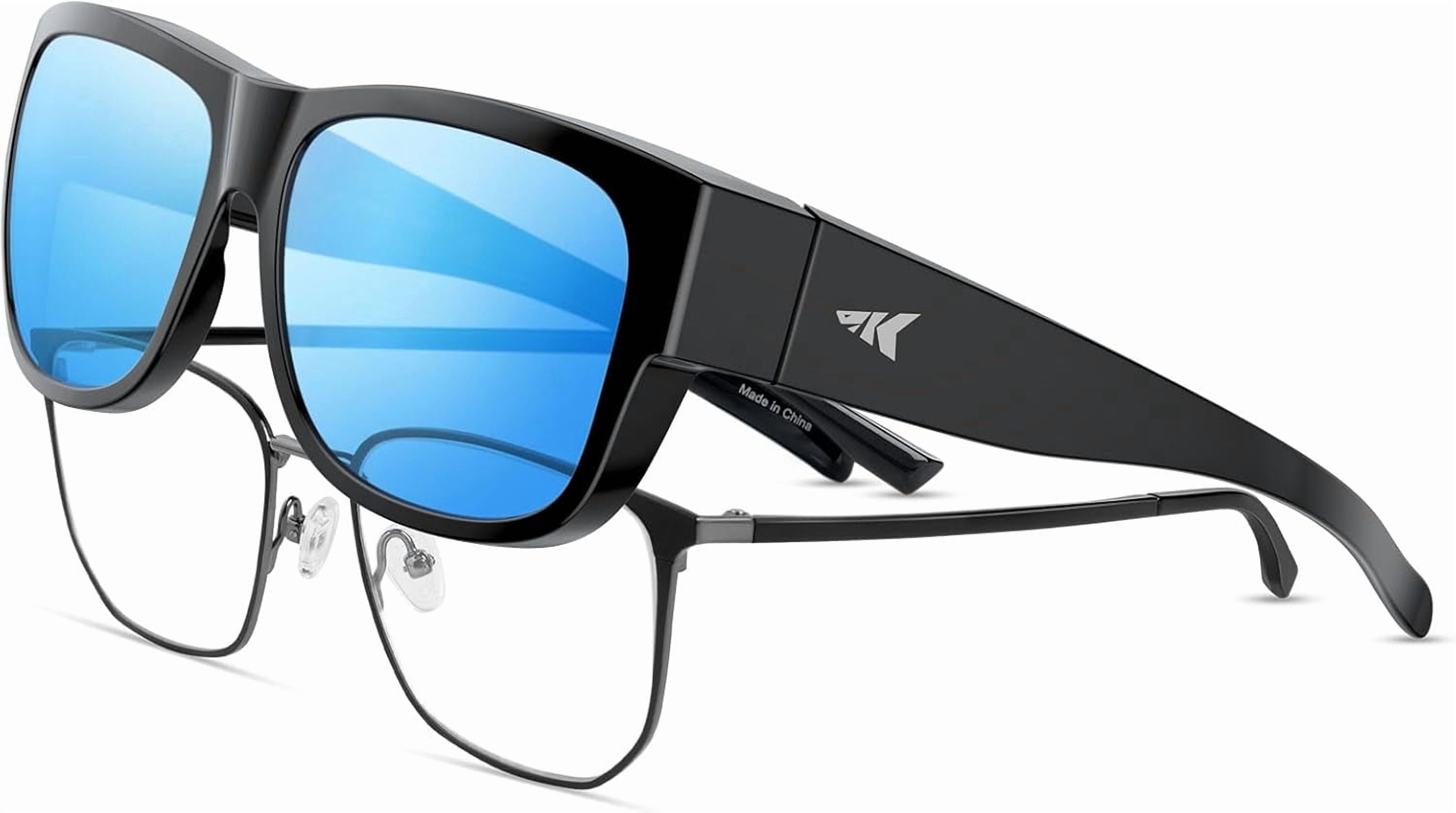KastKing Chariton Fit-Over Polarized Wrap Around Over Sunglasses for Men and Women, Ideal for Driving Fishing Cycling Running - Polarized Sunglasses