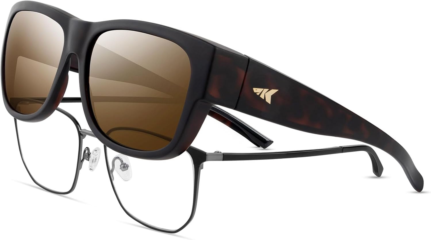 KastKing Chariton Fit-Over Polarized Wrap Around Over Sunglasses for Men and Women, Ideal for Driving Fishing Cycling Running - Polarized Sunglasses