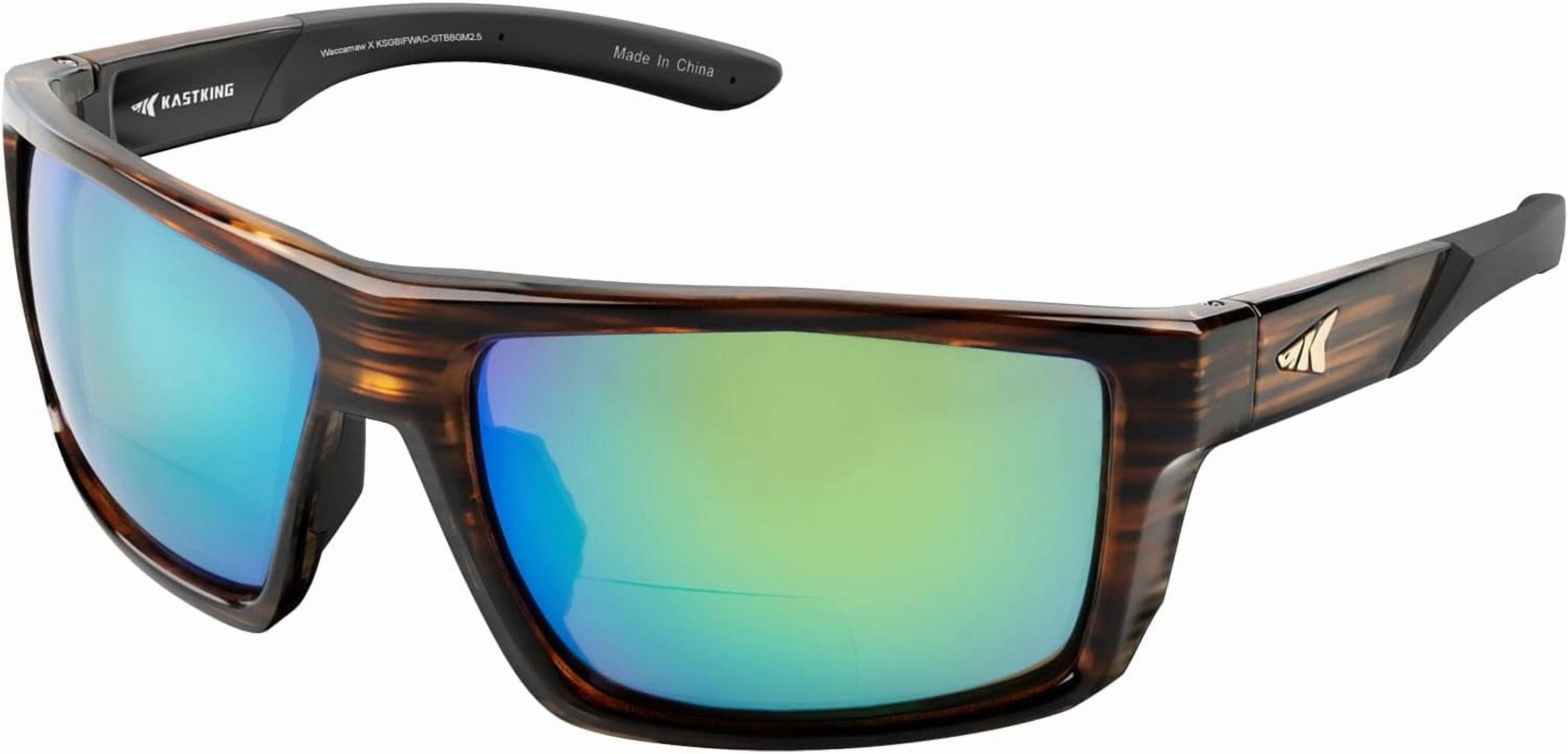 KastKing Waccamaw Polarized Bifocal Sunglasses x2.5 Magnifications, Wrap Around Sport Reader Sunglasses for Men - Polarized Sunglasses