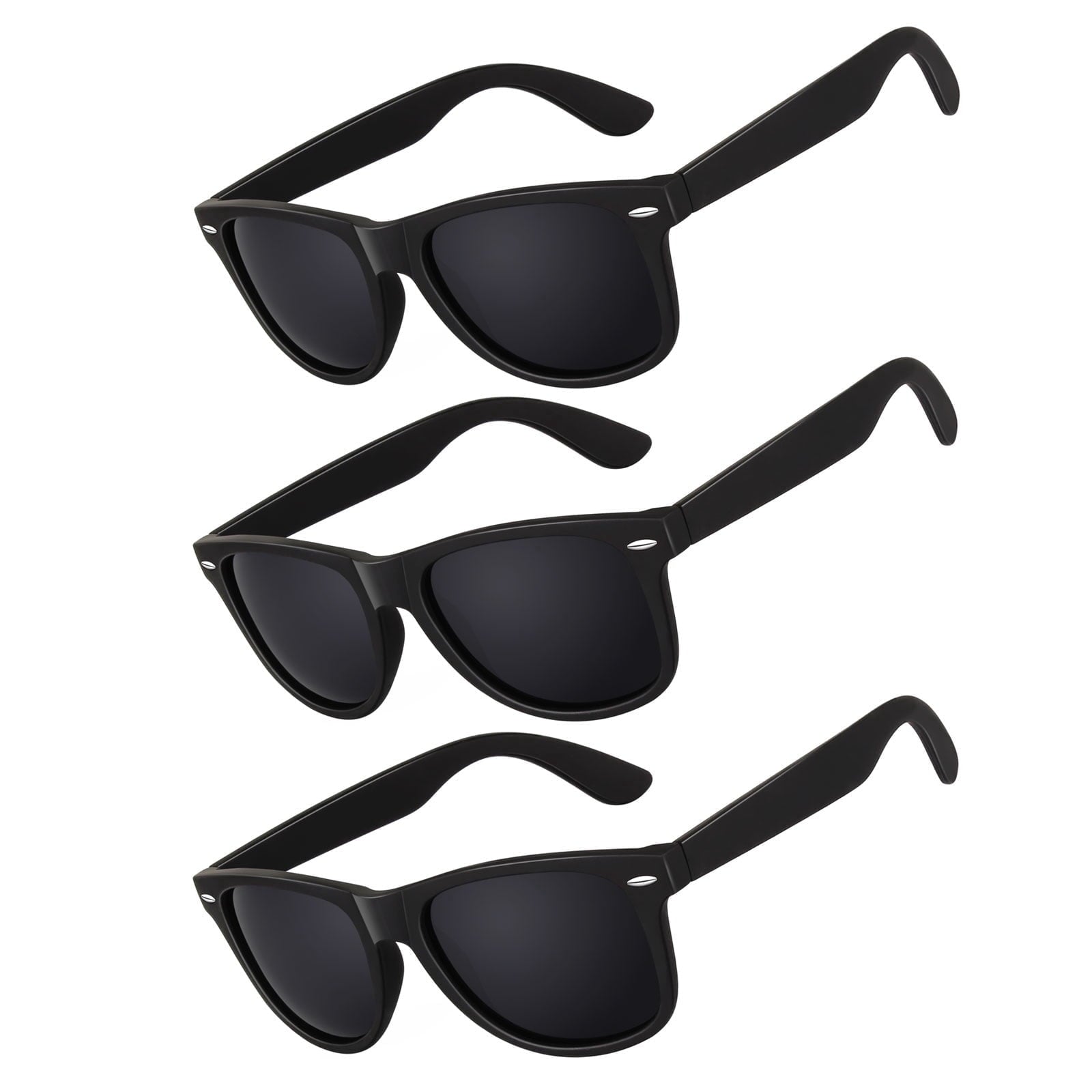 LINVO Classic Retro Polarized Sunglasses for Men Women Fishing Driving Hiking-3 Pack