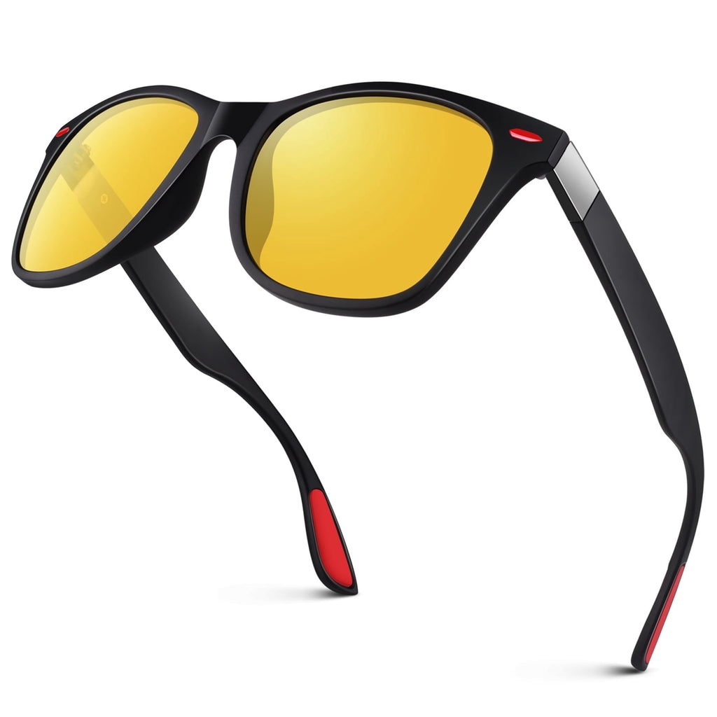 LINVO Men's Retro Polarized Sunglasses for Men  UV400 with Rivets for Fishing Hiking Driving-2 Pairs - Polarized Sunglasses