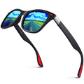 LINVO Men's Retro Polarized Sunglasses for Men  UV400 with Rivets for Fishing Hiking Driving-2 Pairs - Polarized Sunglasses