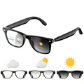 LUOMATE Smart Bluetooth Glasses with Photochromic Lenses for Men and Women - UV/Blue Light Protection, Voice Assistant, Hands-Free Calls, Music Playback, Lightweight for Business & Travel