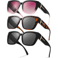 LYH 3 Pack Oversized Over Glasses Sunglasses for Women Men Polarized Fit Over Sun Glasses UV400 Protection