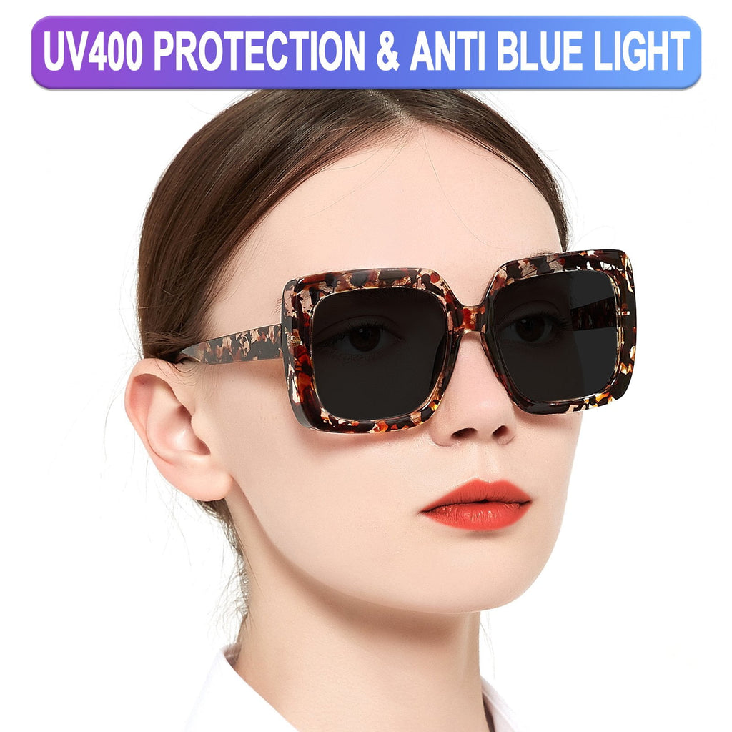 OCCI CHIARI Womens Sunglasses Reading Glasses 1.5 Sunglass Readers 1.0 1.25 to 3.5 (4 Colors Available) Blue Light Blocking, UV Protection Outdoor with Acrylic Lens - Reading Sunglasses