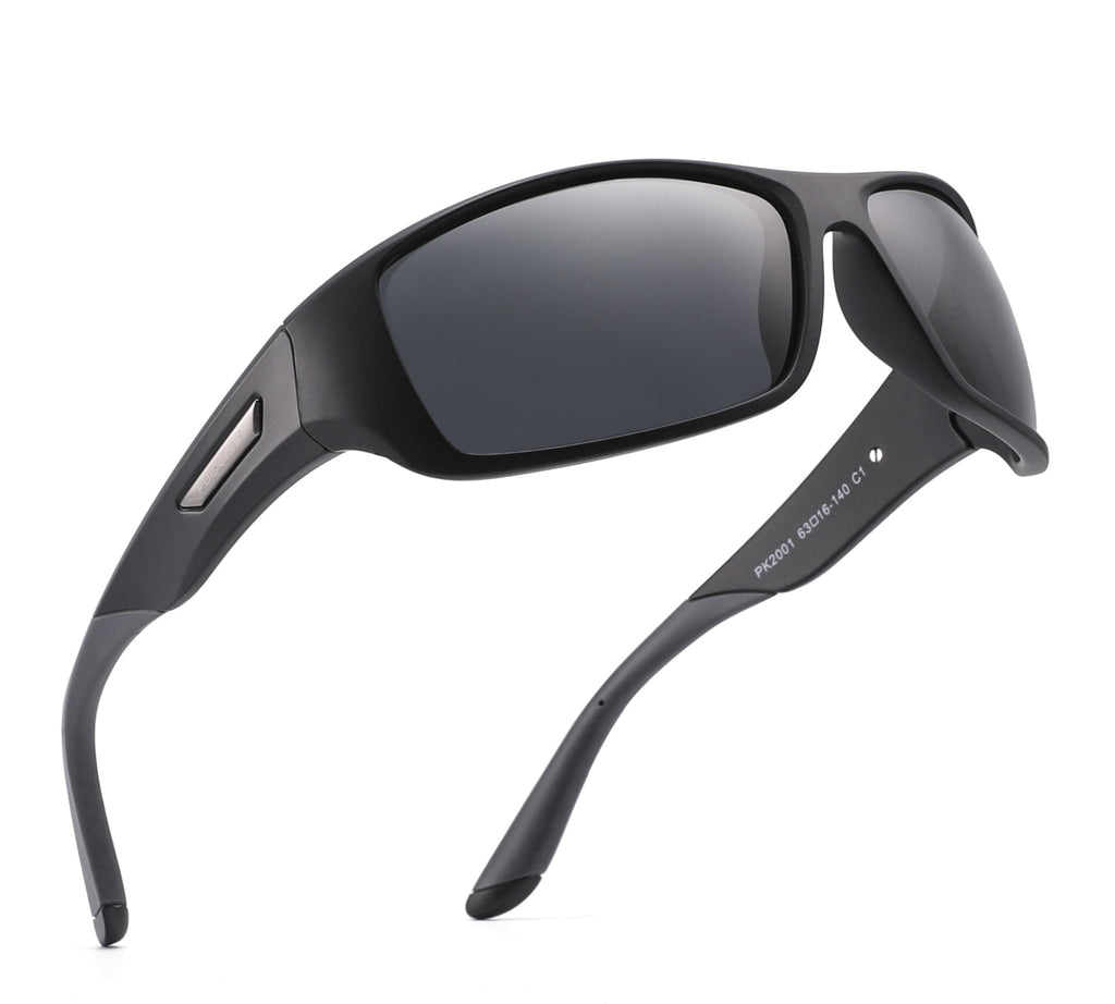PUKCLAR Polarized Sports Sunglasses for Men Women Driving Sunglasses Cycling Running Fishing Golf Goggles Unbreakable Frame