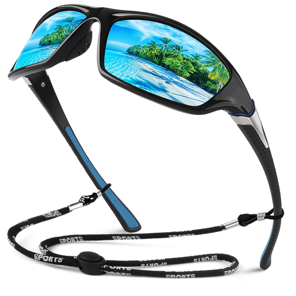 Sunier Polarized Sports Sunglasses for Men Women, Fishing Driving Outdoor Shades - Polarized Sunglasses