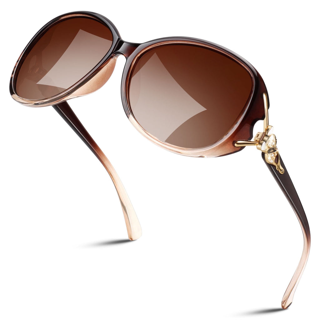 Sunier Retro Oversized Butterfly Polarized Sunglasses for Women Elegant Ladies Shades-2 Pairs - Polarized Sunglasses